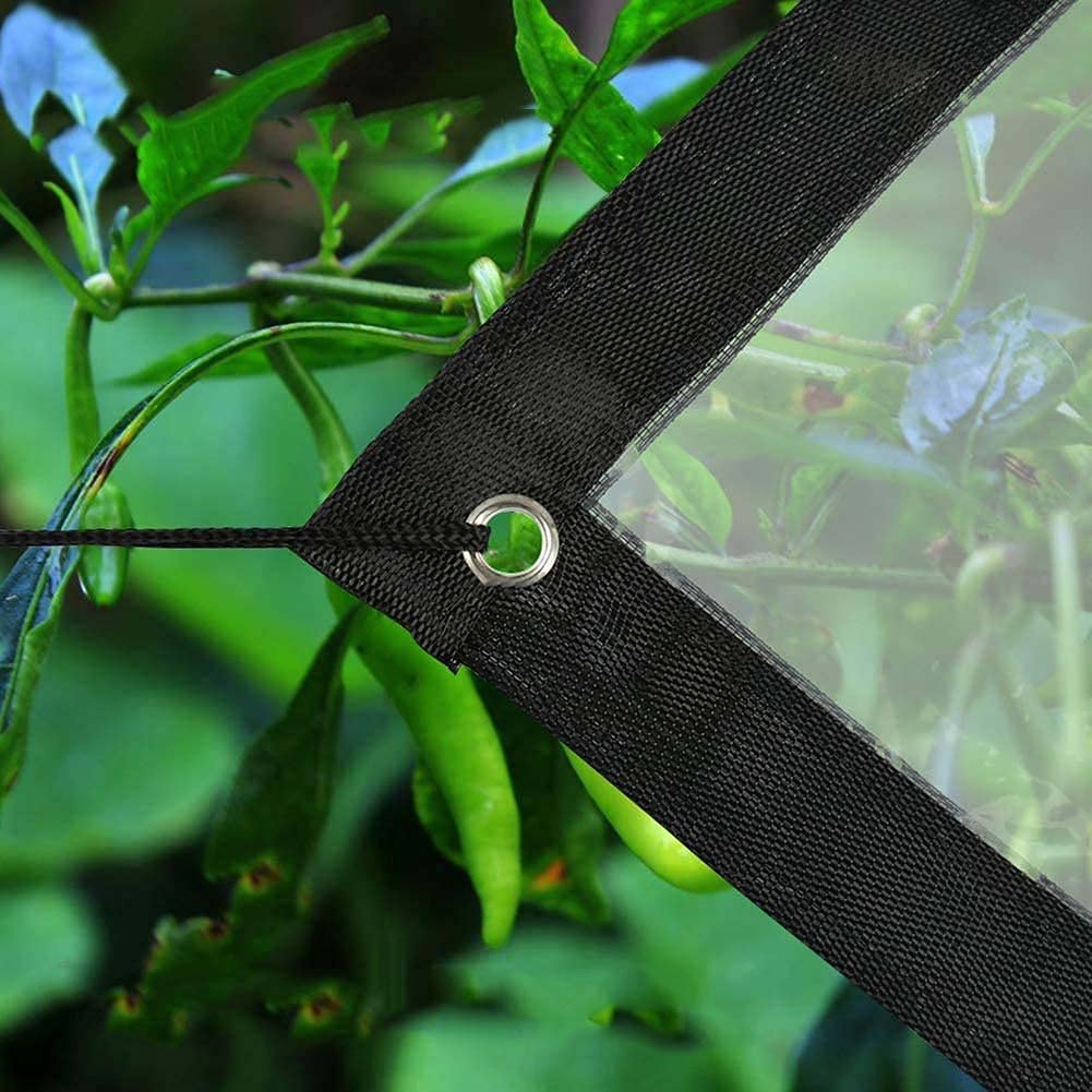 SJH Toldo anticongelante para plantas, impermeable, resistente al viento/antivaho para invernadero de jardín de patio trasero, cubierta de lona gruesa de PVC transparente