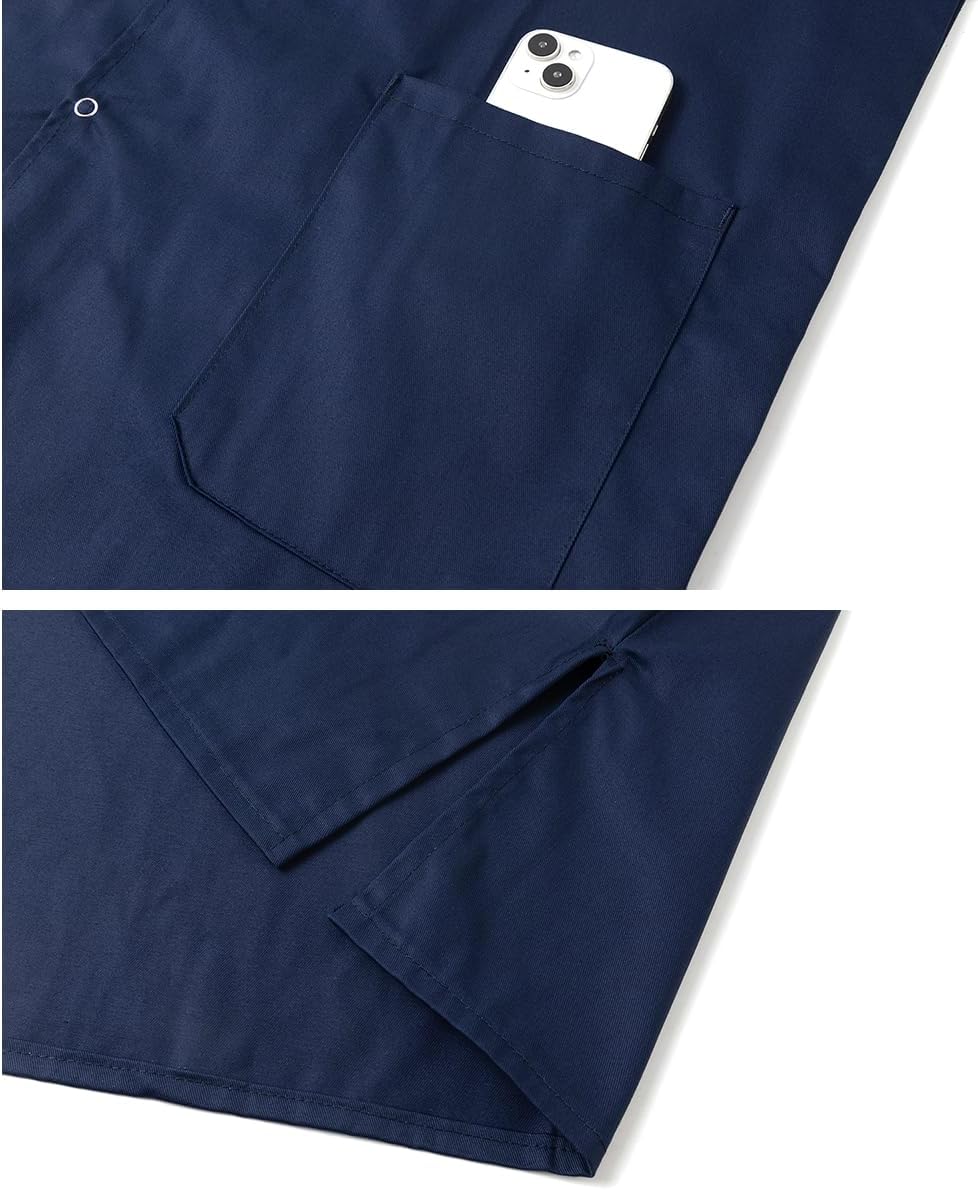Mens Lab Coat Workshop Long Jacket Mechanics Warehouse Shop Coat