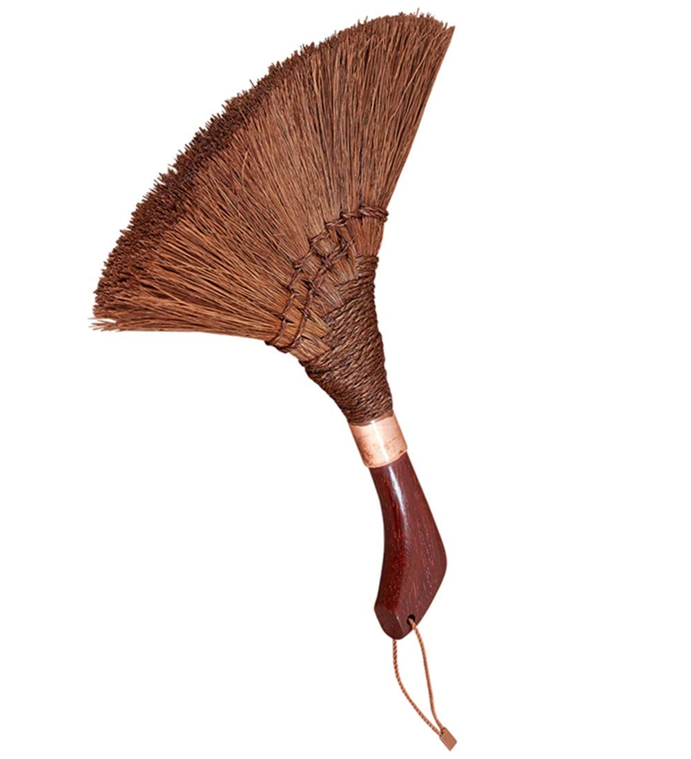 YUDEYU Redwood Handle Brown Silk Sweeping Brush Small Broom Dead Corner Cleaning Anti-static Dust Brush (Color : Brown, Size : 28x23cm)