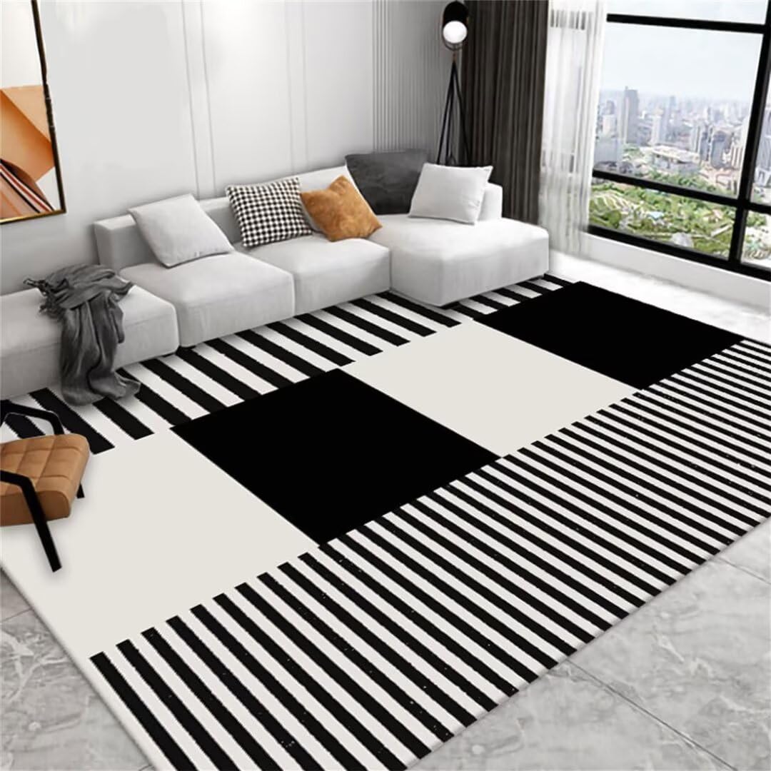 Tapis chambre bebe noir et blanc pour créer un cocon design