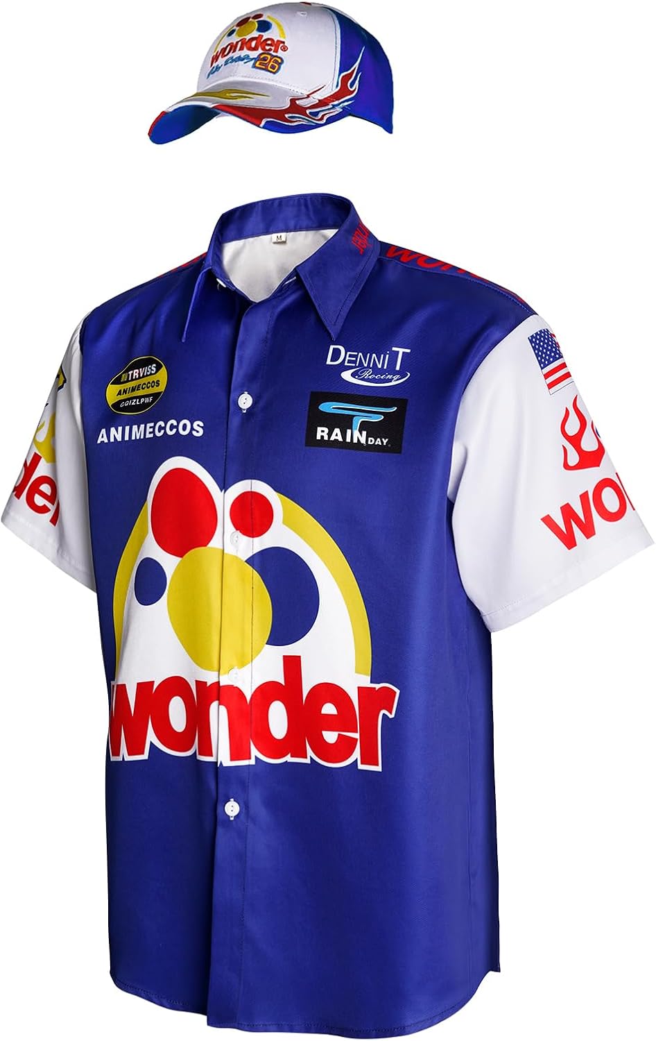 Men's Ricky Bobby shirt Talladega Nights adult short sleeve shirt Halloween costume