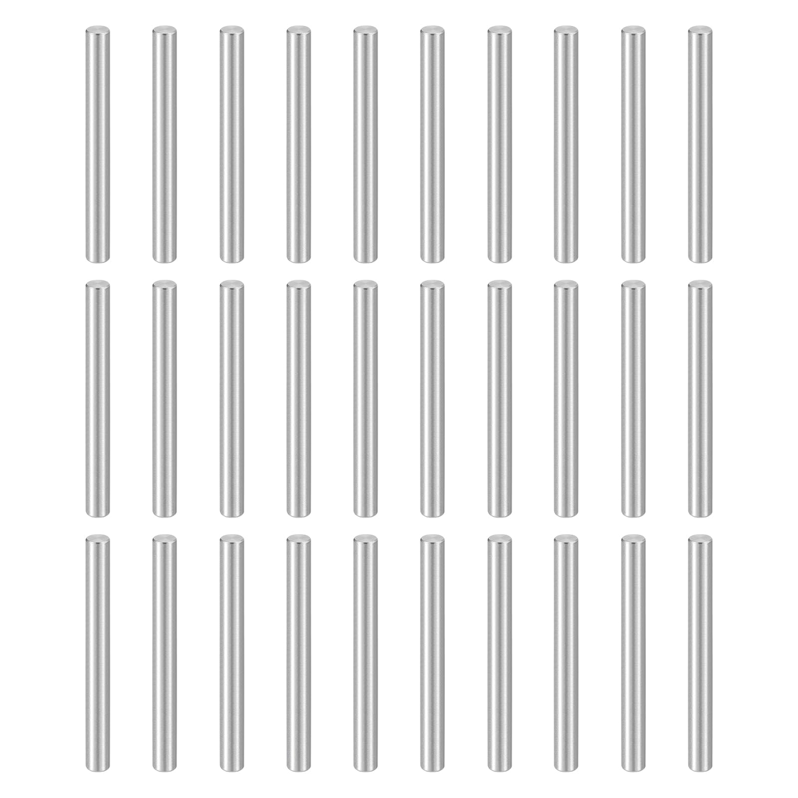 sourcing map 55pcs Dowel Pins, M3.5 x 40mm 304 Stainless Steel Cylindrical Shelf Support Peg Pin Rod Fasten Elements for Metal Devices Wood Furniture DIY Installation, Silver