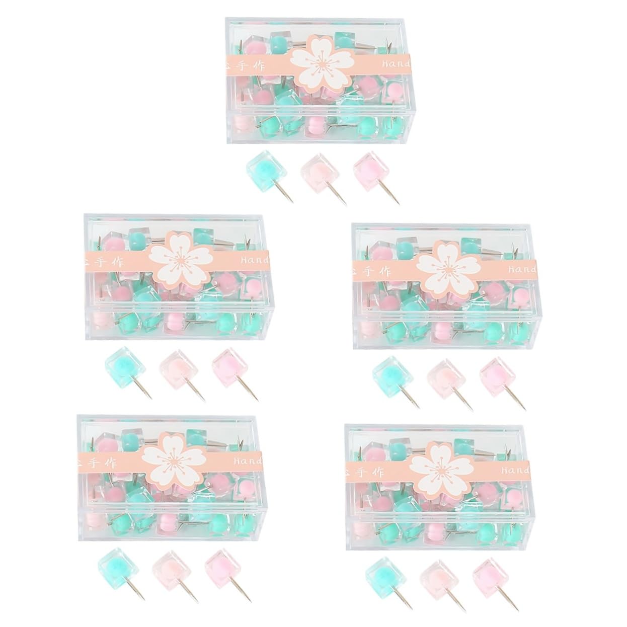 TEHAUX 200stücke Bunte Pushpins Quadratische Thumbtacks Für Pinnwand Fotowand Und Karten Weiche Farbenfrohe Reißnägel Praktischer Aufbewahrungsbox