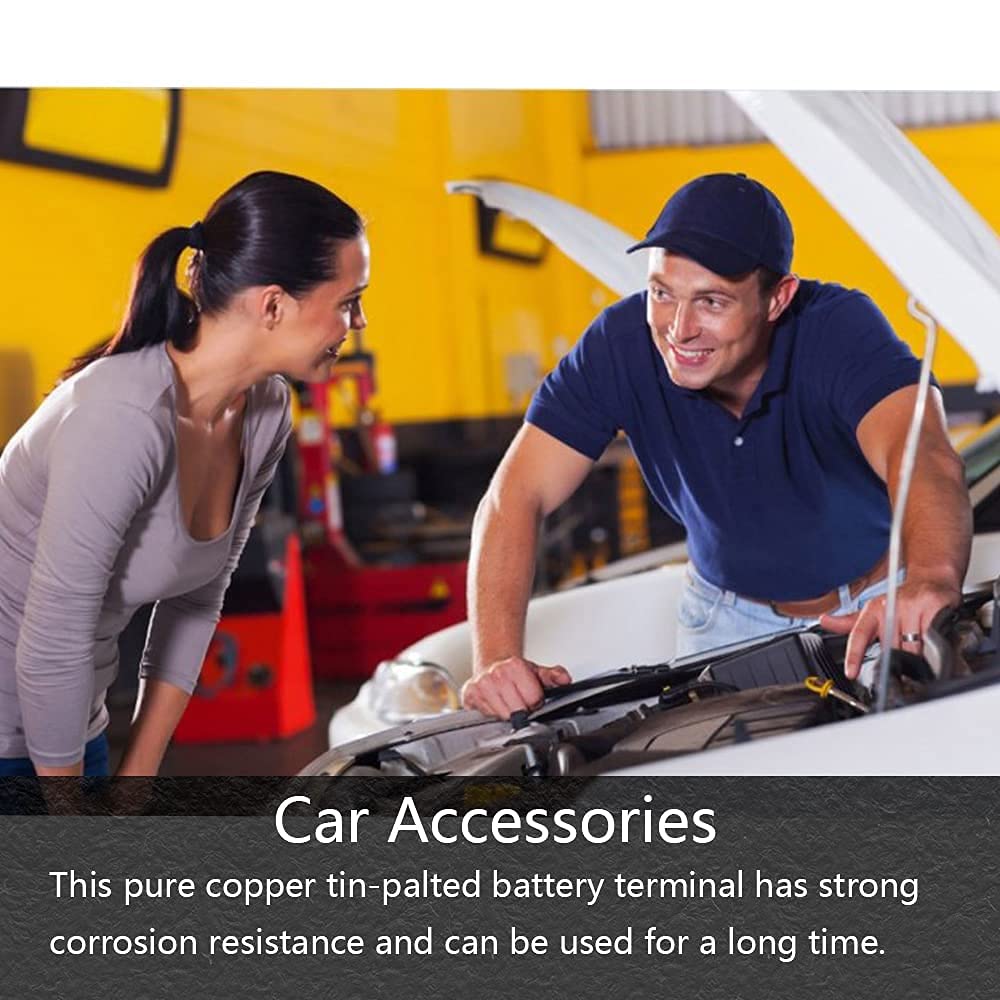 2Pcs Battery Terminal Connectors, 4 Way Positive Negative Car Battery