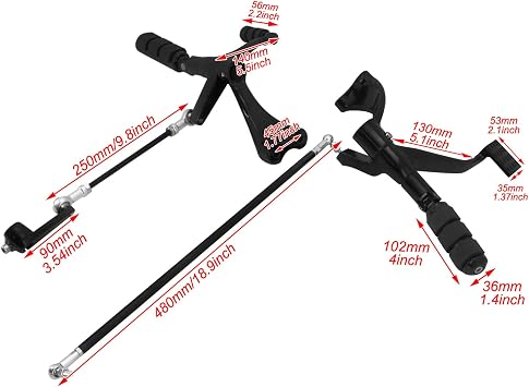 Motorcycle Forward Controls Footpegs Levers Linkages Fit for Harley Sportster Custom Super Low Seventy Two 1200 XL1200C XL1200T 883 Iron XL883N