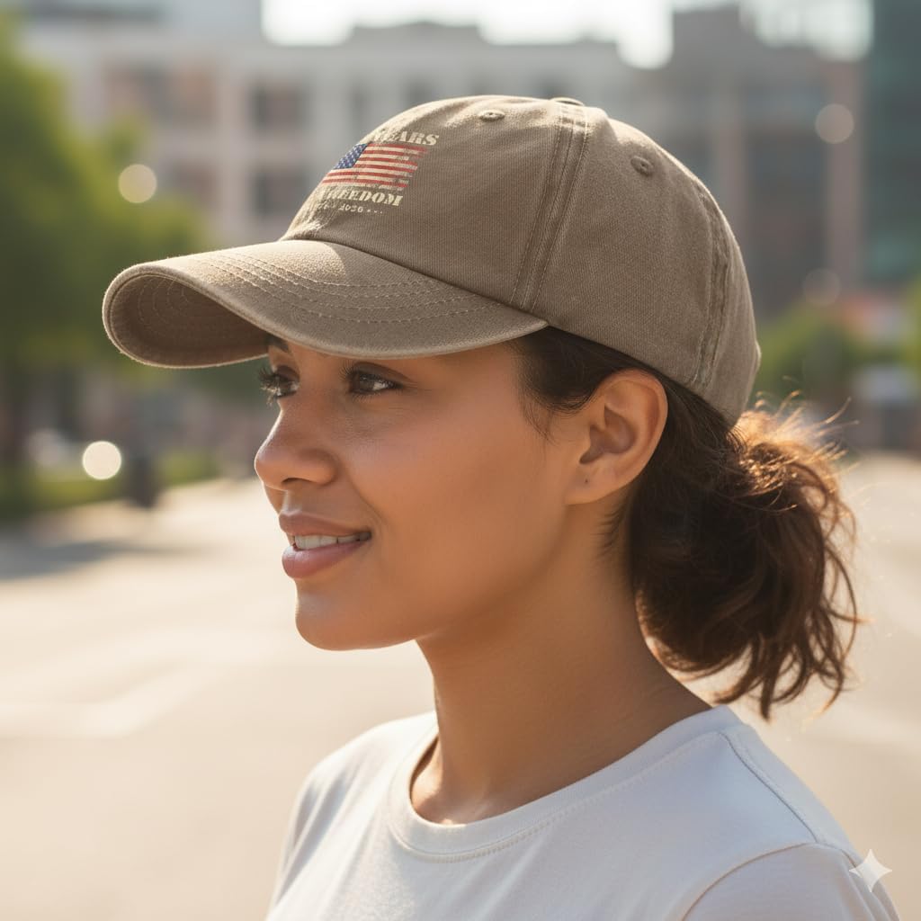 USA 250th Anniversary Hat, Adjustable 250th Anniversary Printed Patriotic Baseball Caps, Tribute Retro Washed Hat - Image 8