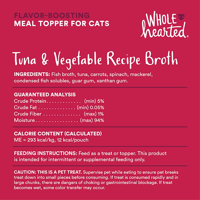 WholeHearted Flavor-Boosting Wet Cat Meal Topper Broths Variety Pack 1.4 oz. Count of 12