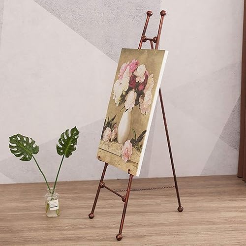 Caballete de pintura para artistas caballete tablero de dibujo caballetes exhibición de piso pintura al óleo de hierro forjado marco de fotos