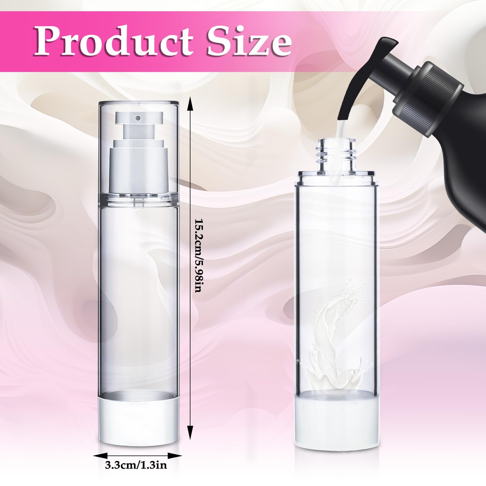 Set 5 Dispenser Airless Da 30ml Per Cosmetici - Flaconi Vuoti Ricaricabili Per Creme E Sieri - Foto 10