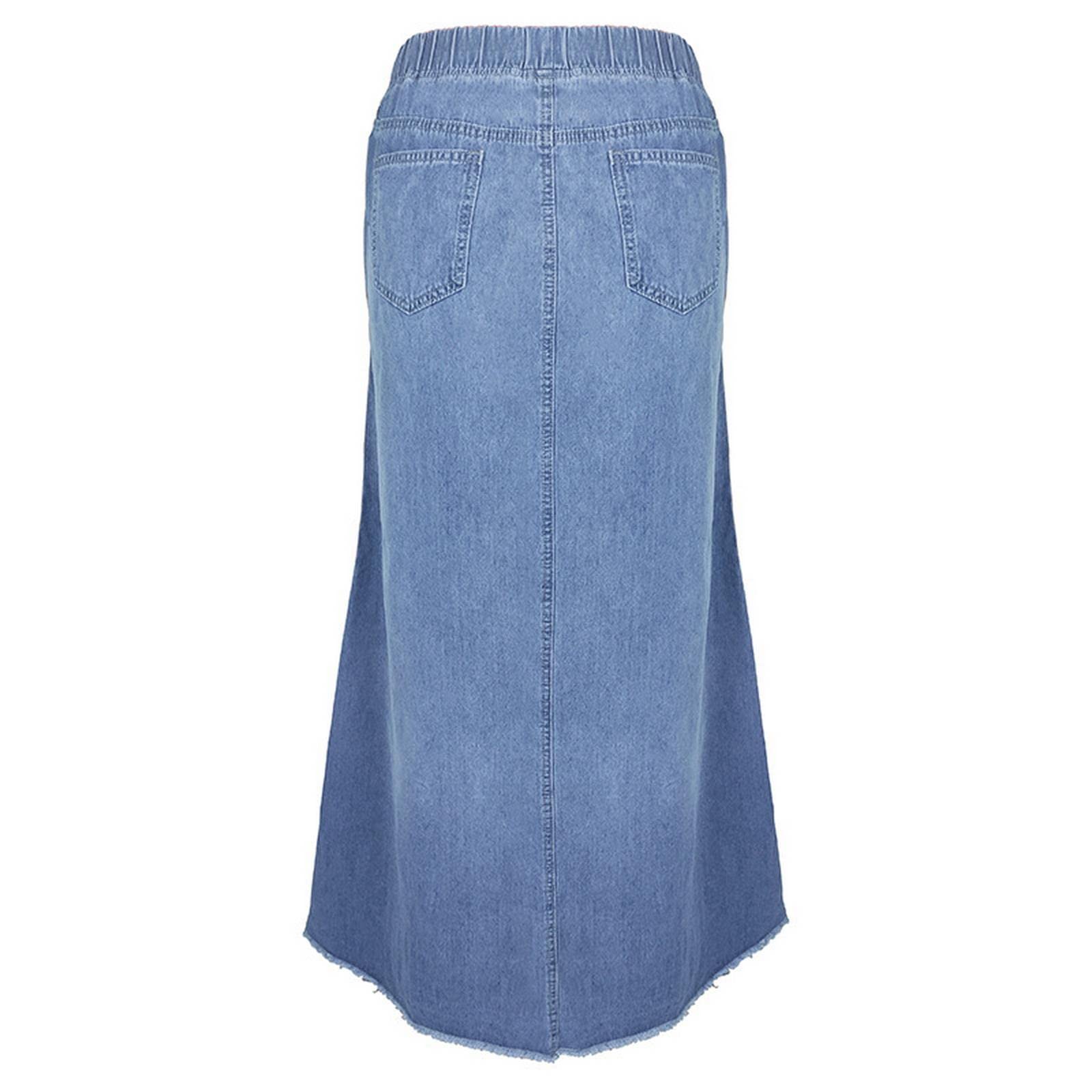 Gonna Donna Gonne Maxi in Denim Bohémien Oversize per Donne Sciolte Estate Falda Lady Boho Vintage Long Jean Gonna
