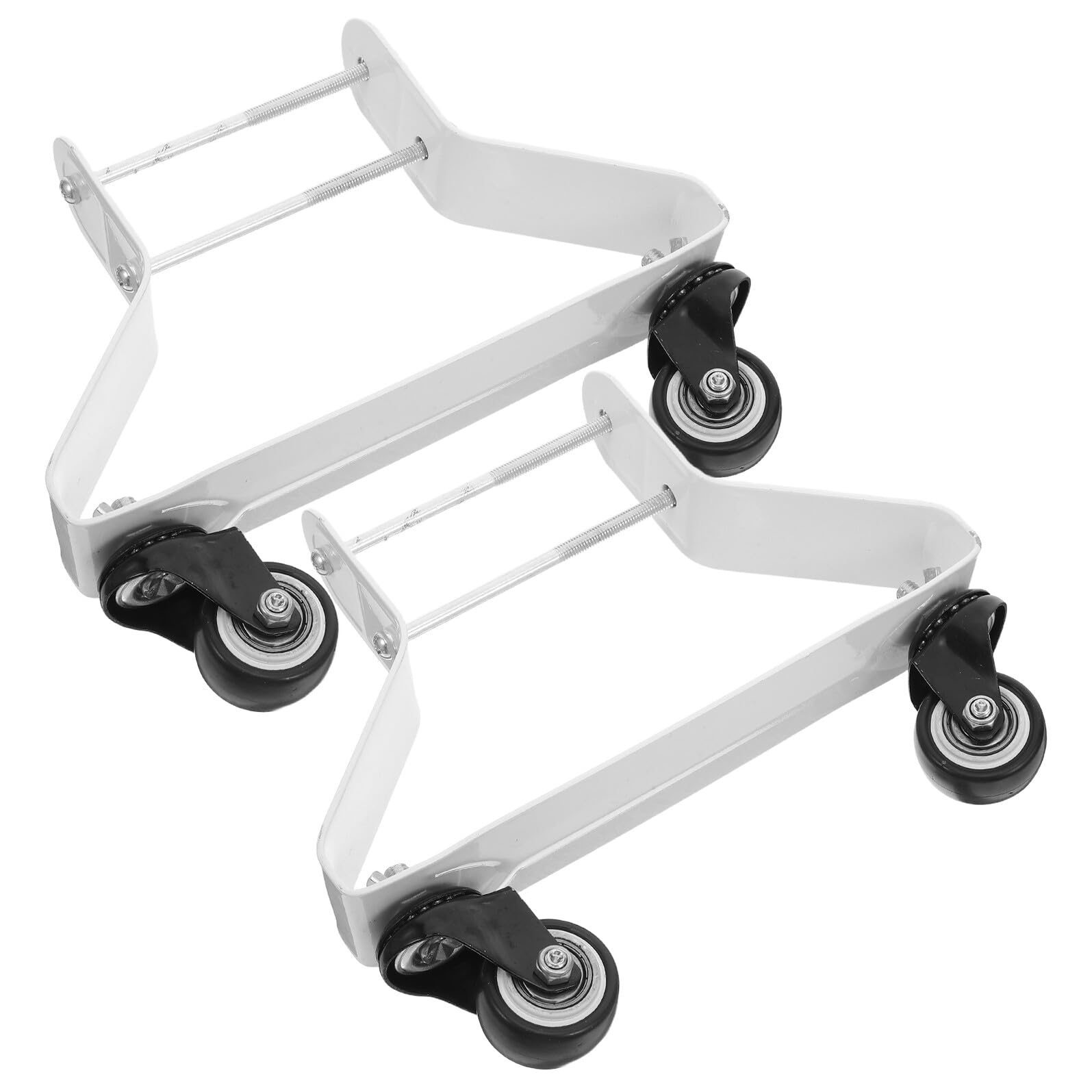 2 soportes para calentador eléctrico pesado con ruedas de rodamiento duales, soporte de acero e para radiadores portátiles llenos de aceite, base móvil estable para fácil li