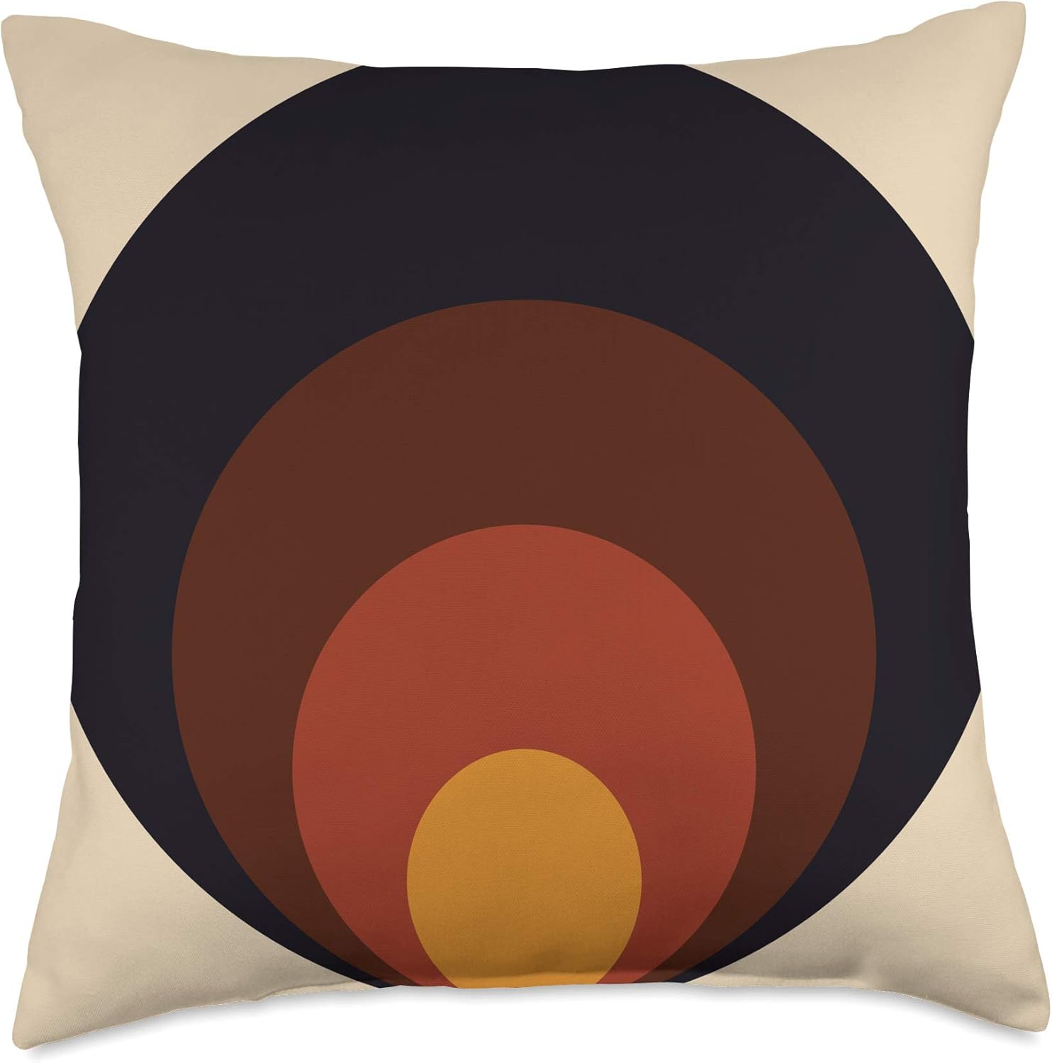70's Retro Vintage Geomtric Shape No.1 Throw Pillow