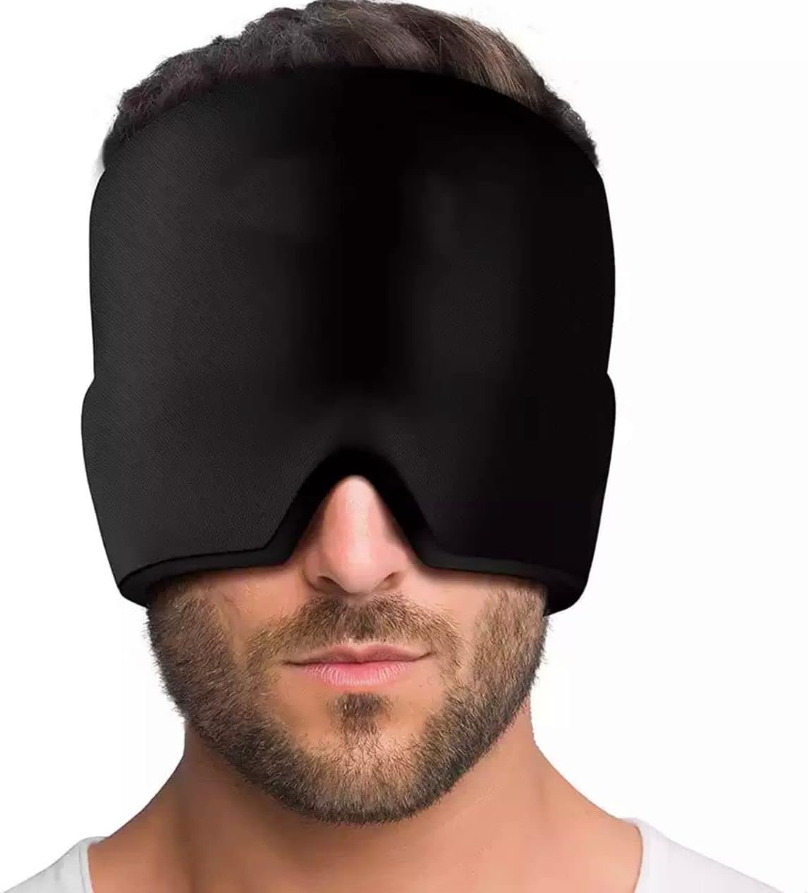 Migraine Relief Cap, Cold Therapy Headache Relief Hat/Ice Head Wrap/Ice Pack Mask, Cold Compress Headache Relief Cap for Tension, Sinus & Stress