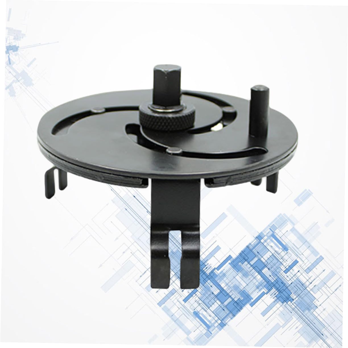 PRETYZOOM Lid Removal Wrench Adjustable Jaws Repair Tool for Vehicle Oil Cover Design for Collars Durable Metal Construction Black