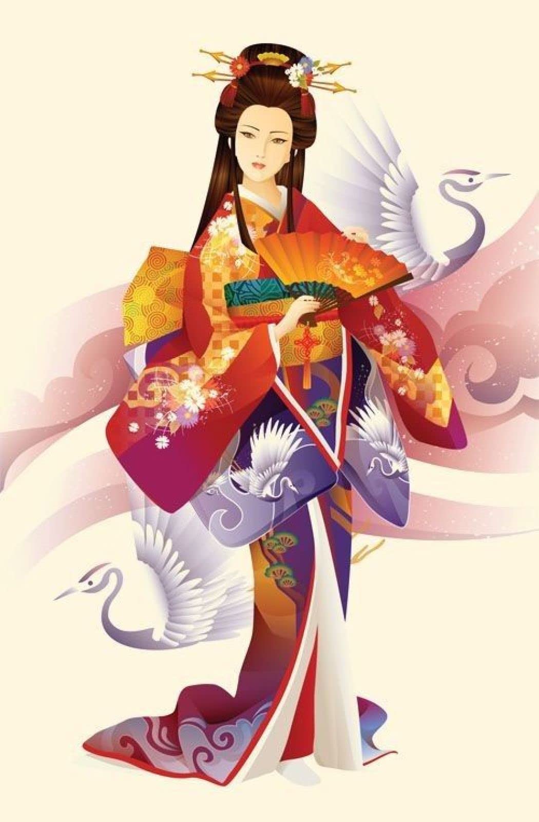 Peinture diamant 5D Geisha japonaise broderie mosaïque kit complet loisir créatif