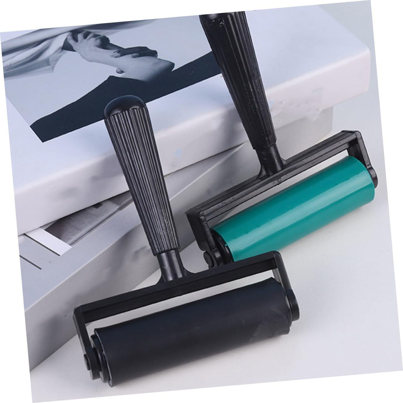 OHPHCALL 2pcs Diamond Art Painting Rollers Replaceable DIY Tools for Smooth Application and Even Coloring for Adults for Various Art Projects