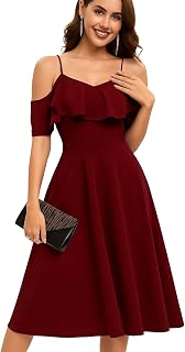 C4D Women's Plus Size Off-Shoulder Cocktail Summer Dresses Price In India