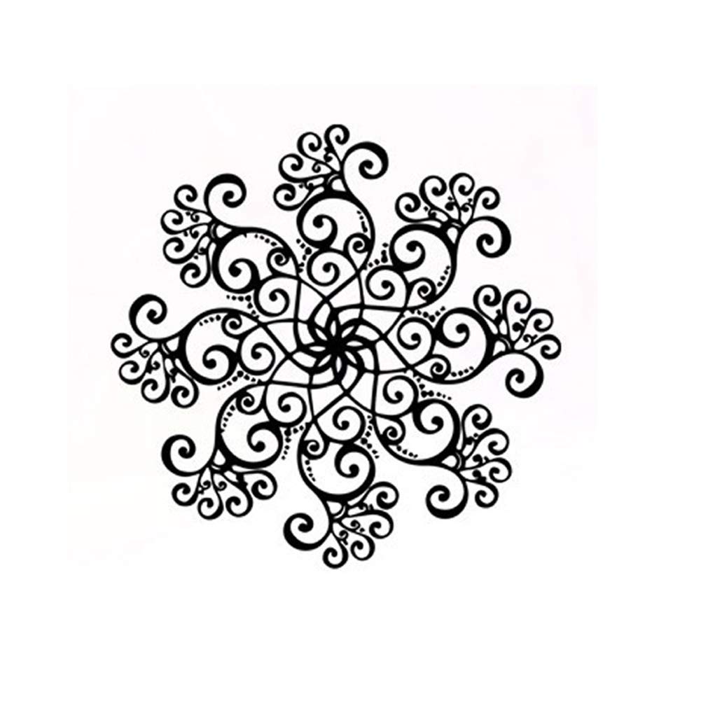 Sticker mural fleur de bouddhisme indien pour salon zen