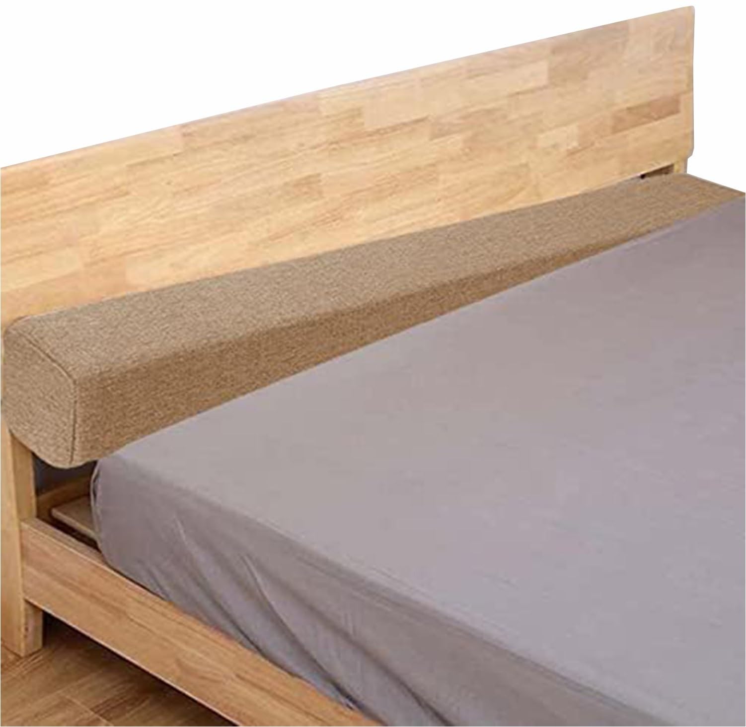 Holomaalahi blocker between bed and wall 150x15x10cm/53x6x4in for Headboard Gap or Wall, Bed Extension for Single, Double & King Beds, Removable Cover