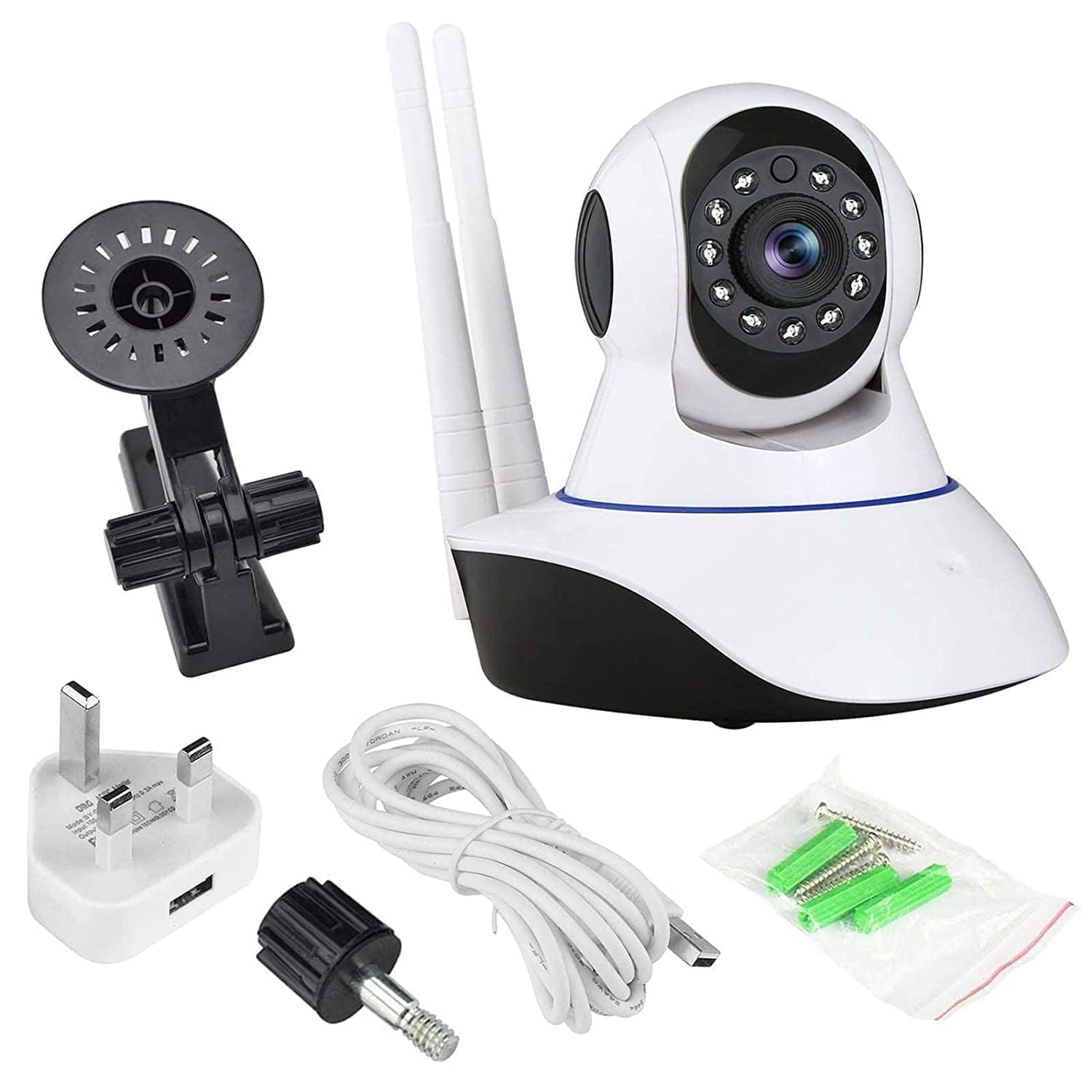 CCTV WiFi Security Camera | Full HD 1080p & Night Vision | 360 Degree with Pan & Tilt| Two Way Audio | Cloud & SD Card Recording (WC-12)