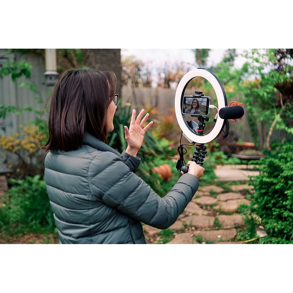 JOBY Beamo Ring Light 12", Luce LED, Ring Light Telefono, Fotocamera, Luce Fotografica con 3 Modalità, 10 Livelli di Luminosità, per Selfie, Foto, Video, Vlogging, Creazione Contenuti