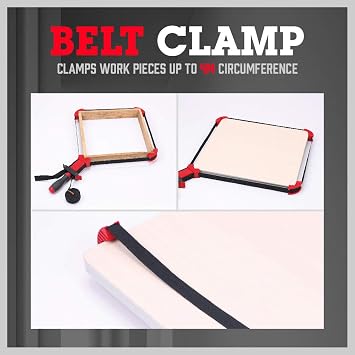 SEDY 13 ft. Belt Band Clamp Strap Clamp for Woodworking, Quick Release Frame Clamps with 90-Degree Corner Pieces