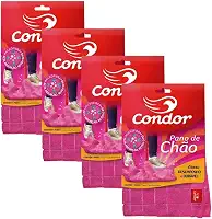 Kit 4 Panos de Chão 70x50 Grande para Limpeza Geral Pisos Janelas em Microfibra Condor 1676