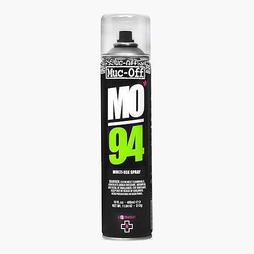 Muc-Off MO-94, 13.5 fl oz - Spray protector y lubricante biodegradable multiusos - Dispersa el agua para evitar el óxido y liberar piezas incautadas
