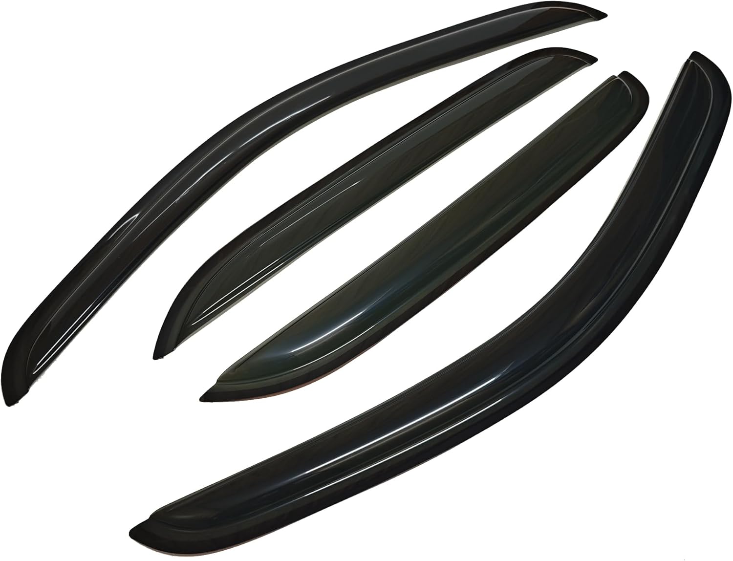 Smoke Tinted Window Sun Rain Visor Vent Guard Deflector Shade Compatible with Chevrolet Tahoe 2007-2014