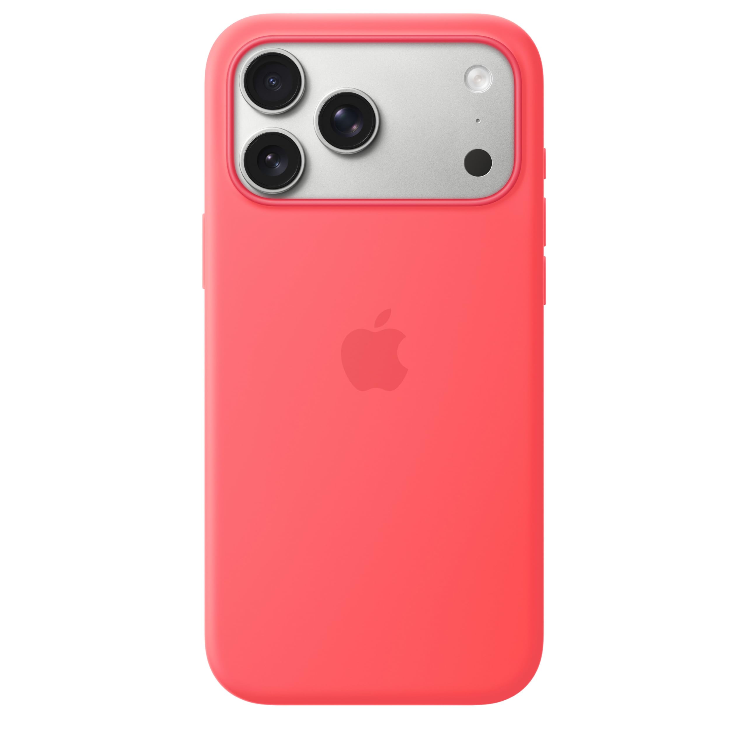 Apple iPhone 17 Pro Max Silicone Case with MagSafe – Bright Guava ​​​​​​​
