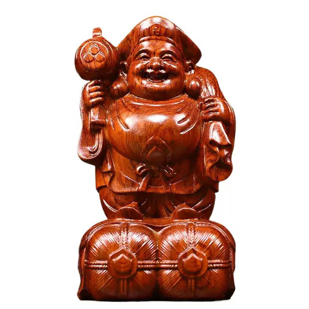 大黒天　木彫り　約15cm Amazon｜木彫りの仏像【大黒天】15cm 木像 木製フィギュア 美術品 彫刻