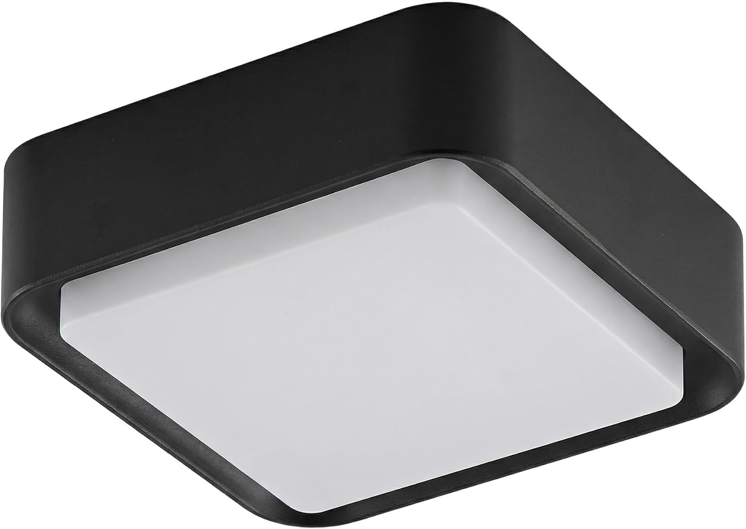 Outdoor Ceiling Light for Porch, Durable & Weatherproof, Easy Installation, 22W 3000K 9 inch Medium Overhead Porch Patio Balcony Lights Ceiling Mounted, Waterproof Suitable for Wet Areas, Black