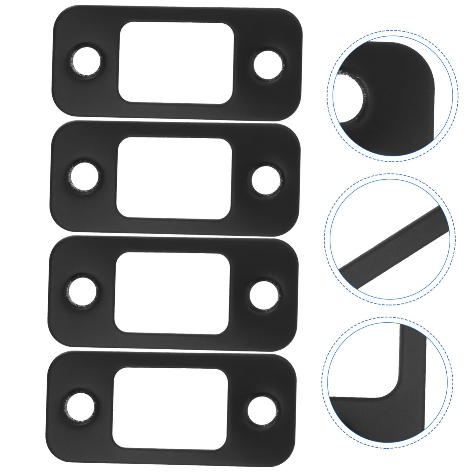Uonlytech 20pièces Plaques De Gâche De Sécurité Inoxydable Pour Renforcement De Serrure De Porte Entrée