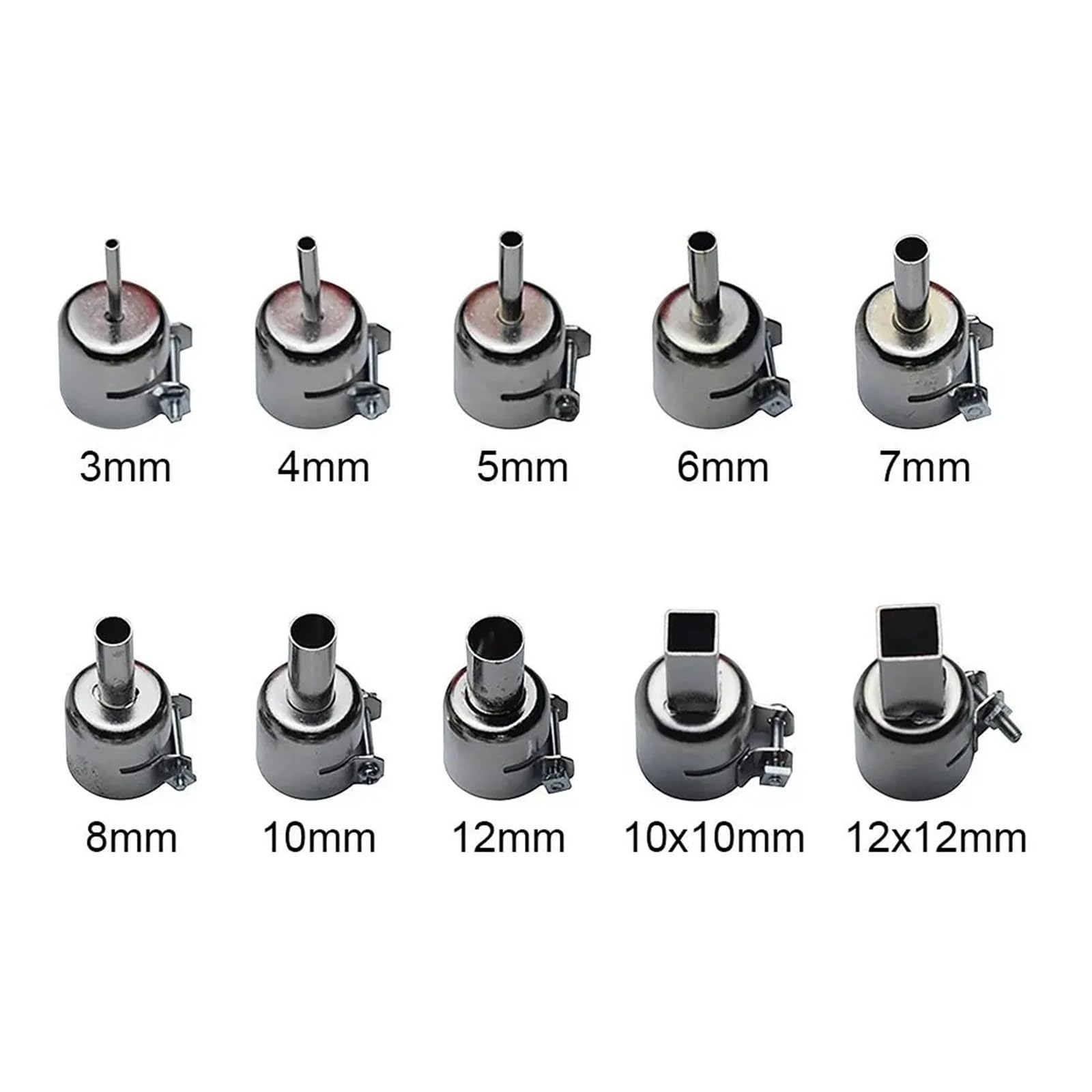 2 ugelli universali per pistola ad aria calda, serie 850, 22 mm, accessori di ricambio, compatibili con stazione di saldatura 858 858A 858D+ 8586