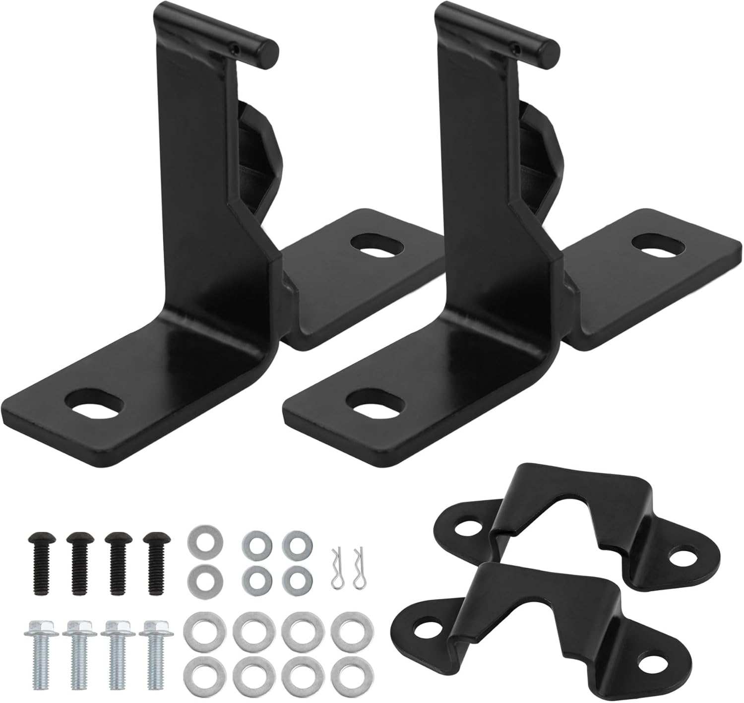 Rear Seat Mounting Brackets Kit for Pickup and SUV, Fold and Tumble with Bracket Bolt Gasket Clip, Compatible with 1987-1995 Jeep Wrangler YJ, 1976-1986 CJ