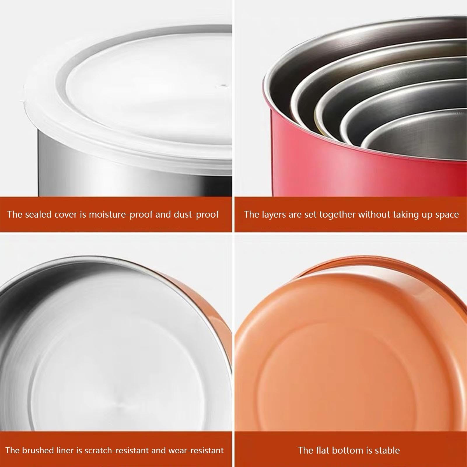 Amazon｜食品容器、ステンレススチール製食品グレードボックス5個