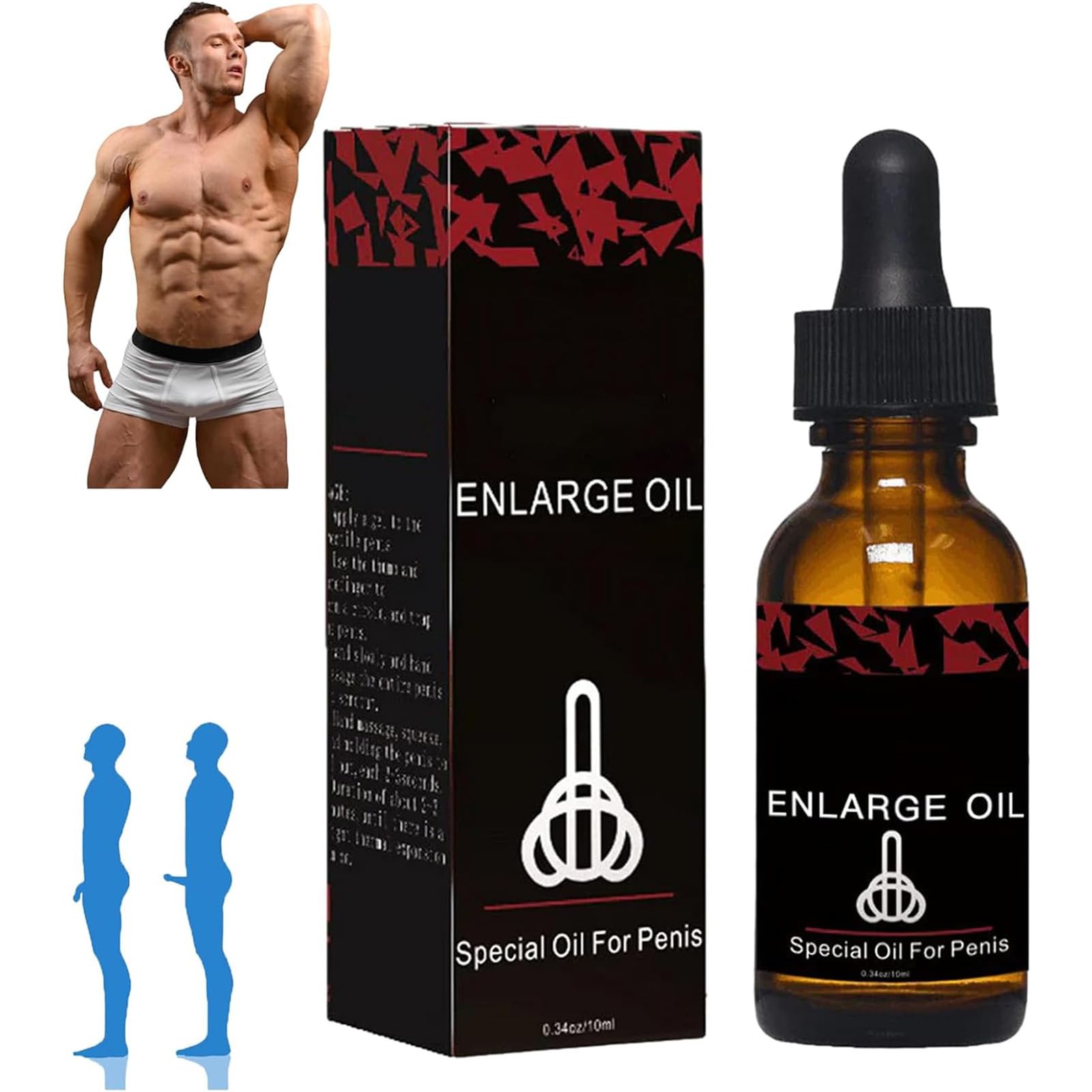 Hnbooka Titan Enlarge Oil, Male Massage Essential Oil, Massage Essential Oil for Men, Men Thicking Lasting Enlarging Essential Oil, Delay Time Performance Boost Strength (1Pcs)