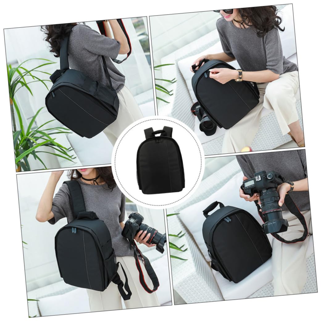 Zaino per Fotocamera DSLR Custodia Portaoggetti e Tasche Interne Borsa da Viaggio Resistente Agli Urti per Escursioni Spiaggia e Uso Quotidiano Supporto Laterale per Treppiede