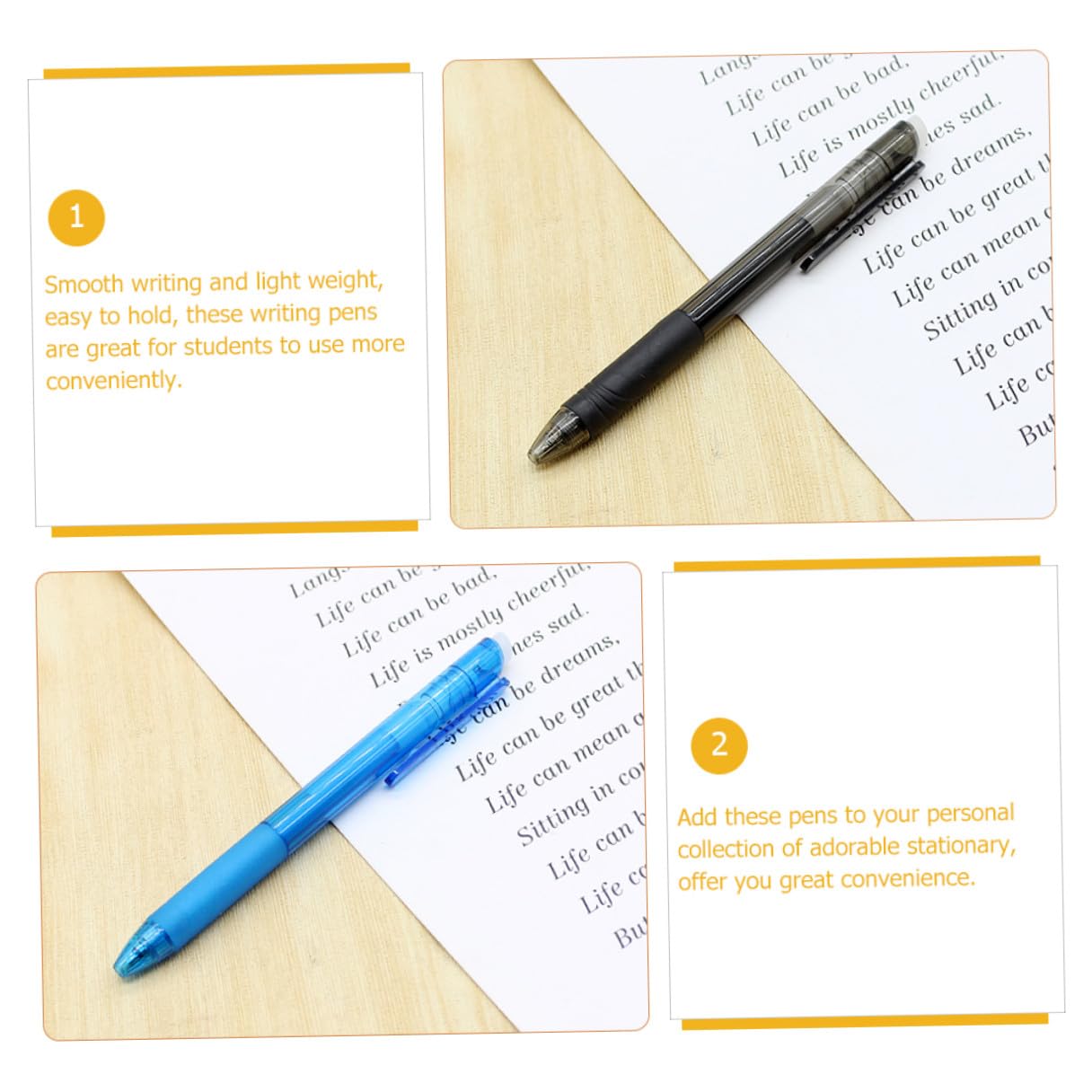 Housoutil 24 Pezzi Penne Gel Cancellabili Punta Fine Penne Colorate per Scrittura e Calligrafia per Studenti e Ufficio con Confezione PVC