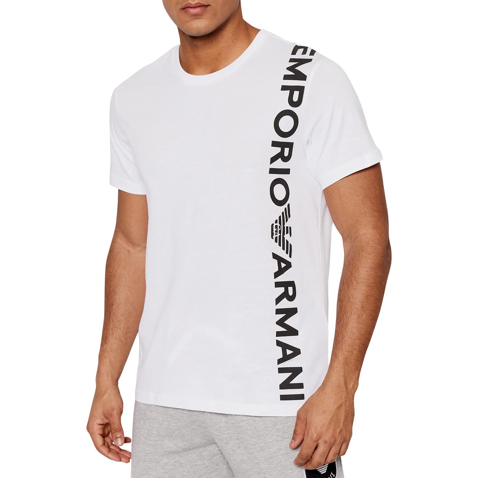 Emporio Armani Maglietta Uomo 211831 2R479, T-Shirt Manica Corta, Girocollo (Bianco, M)