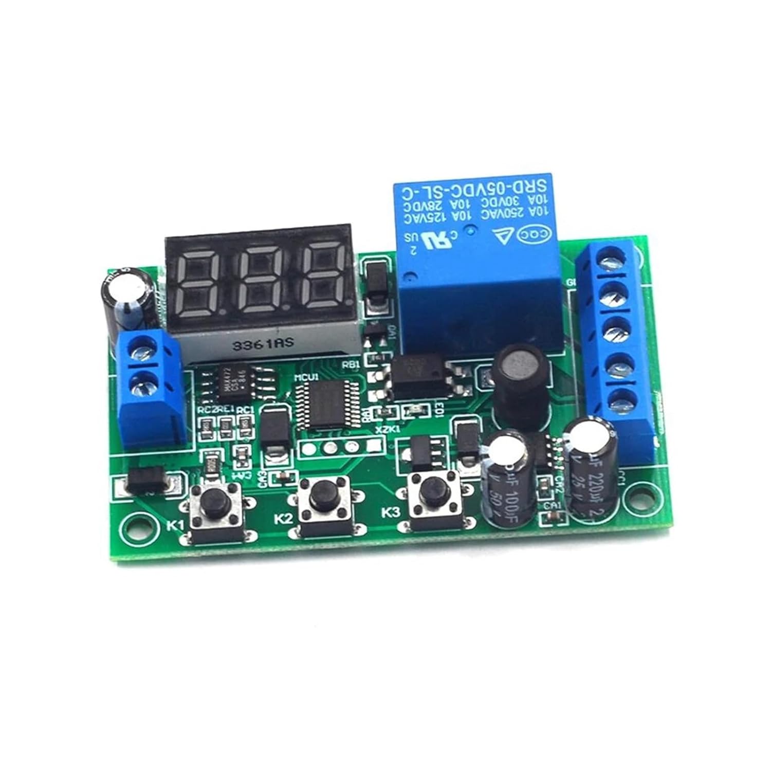 DC Current Detection Module 5V 24V 30V Relay Digital Display Overcurrent Alarm Switch Controller Motor Stall Protection(12V)