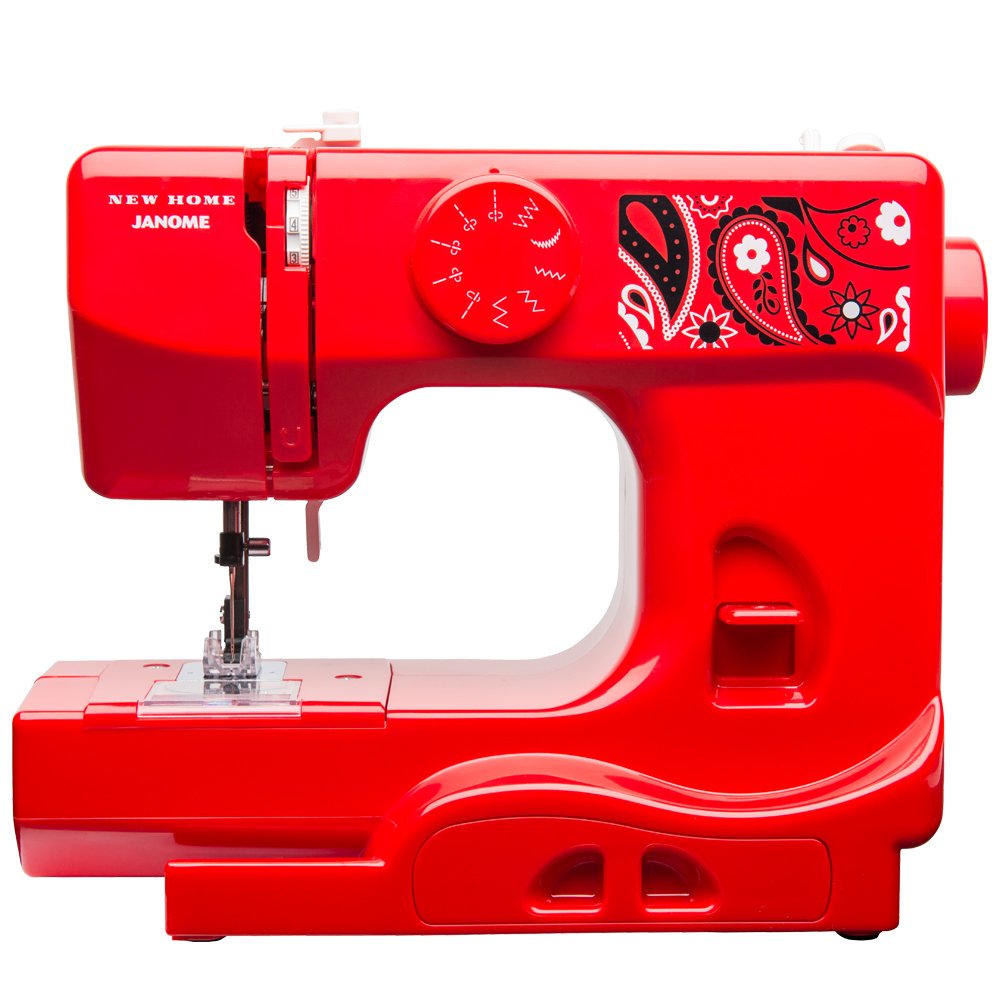 Janome Bandana Blush Basic, Easy-to-Use, 10-Stitch Portable, Compact Sewing Machine with Free Arm only 5 pounds