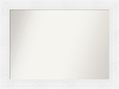 Miniatura 59 de Amanti Art Espejo de pared blanco de 30 x 42 pulgadas, espejo de baño rectangular blanco para decoración de pared de sala de estar, marco Parlor