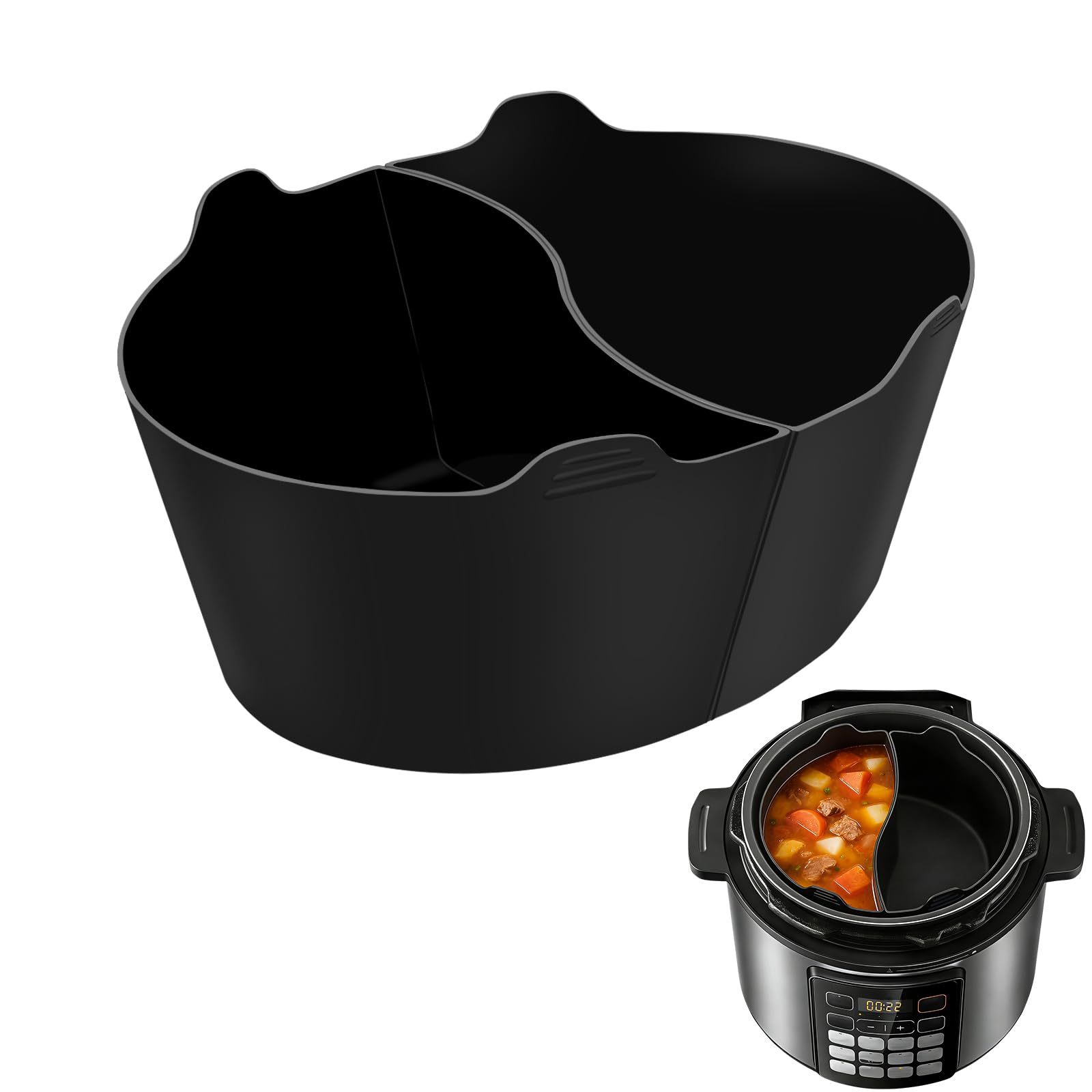 Finie la corvée de nettoyage avec la doublure en silicone pour mijoteuse 6QT