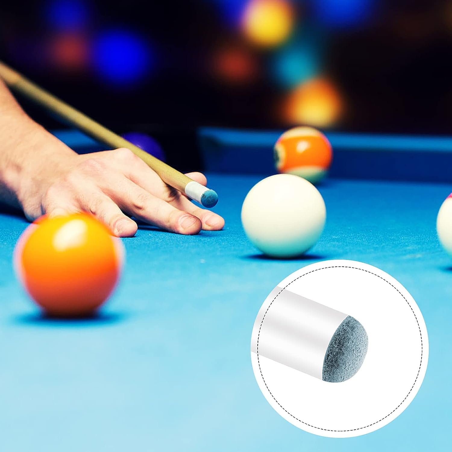 JBB 24 Pcs Pool Cue Tips Slip On Billiard Cue Tips for Pool Cue Sticks Replacement with Easy Installation, 12mm 1