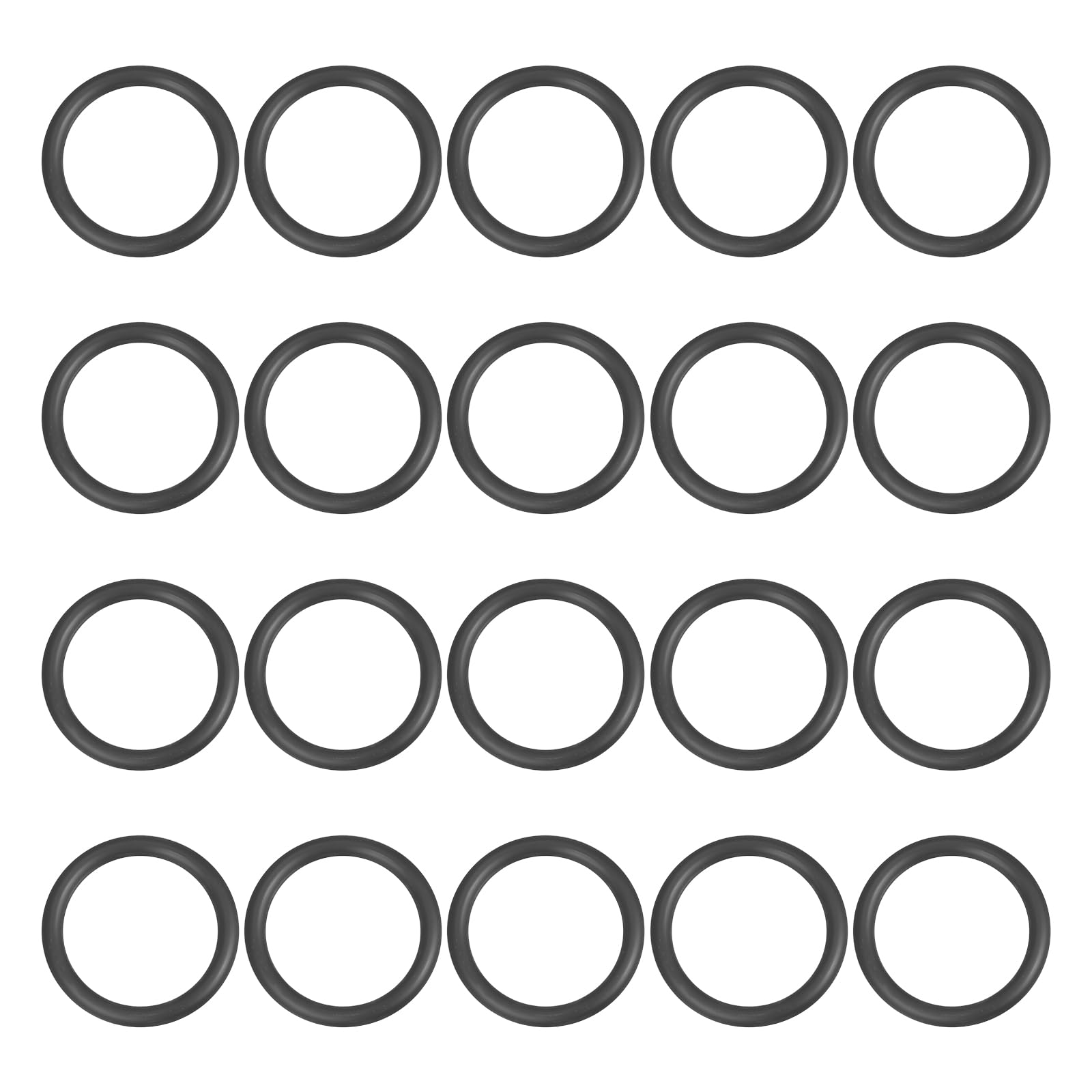 sourcing map 100Pcs AS-014 O-rings, EPDM O-Rings 1/2" ID, 31/32" OD, 1/16" Width Rubber Gasket Sealing Washers for Water Pipe Seals Water Connections Sinks (70 Durometer, Black)