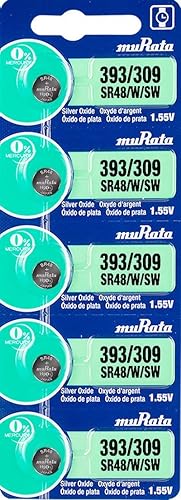 Miniatura 10 de Murata Batería 393309 SR48WSW 1.55V Celda de botón de reloj de óxido de plata (10 baterías)