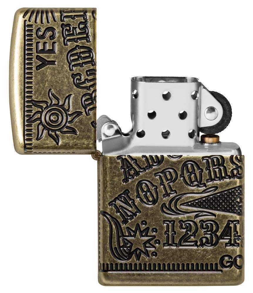 Zippo Sturmfeuerzeug - Zodiac Aries, Street Chrome, Emblem - Nachfüllbar - Wiederverwendbar - Windfestes Design - Geschenkbox - Made in USA
