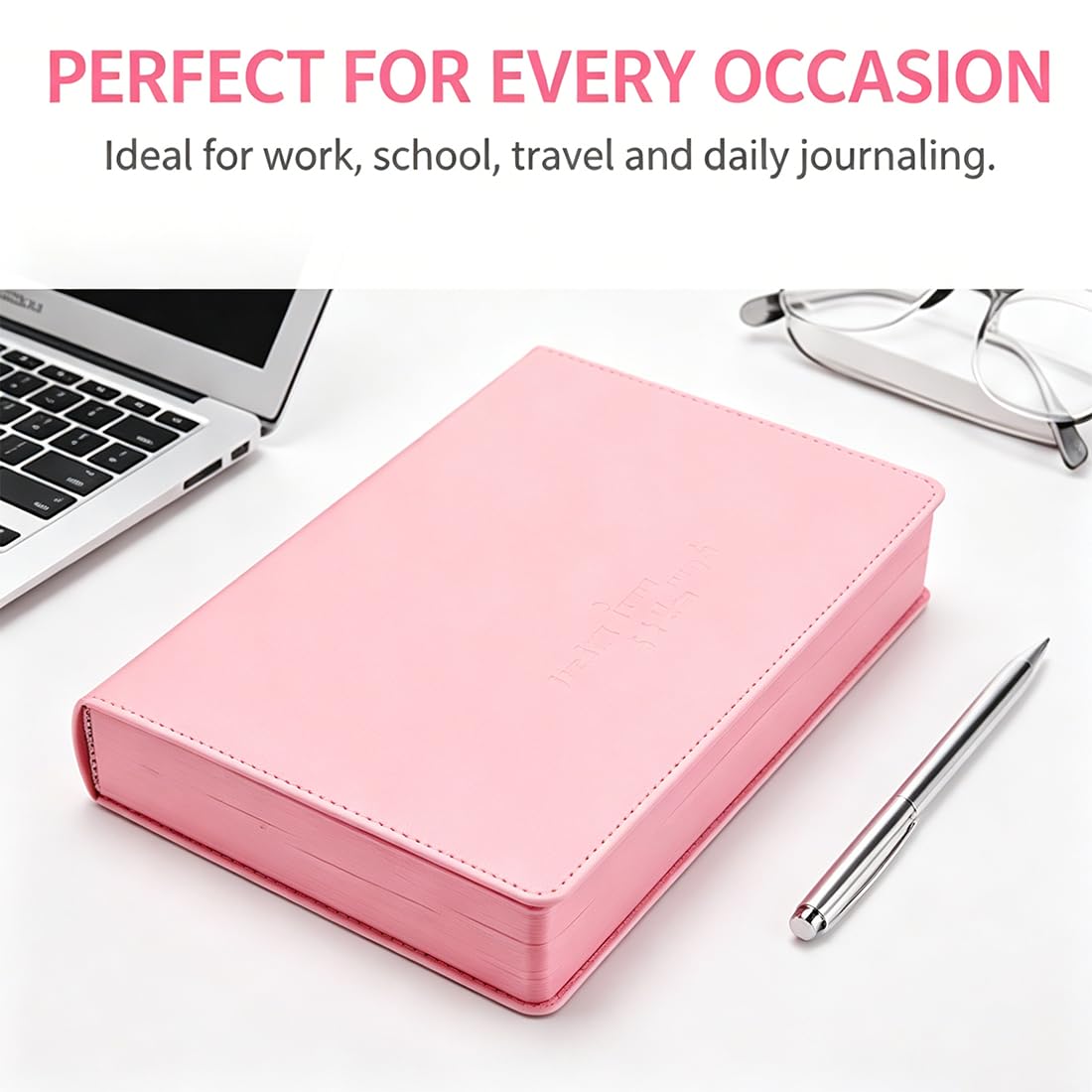 Lot de 3 carnets de notes A5 avec couverture rigide en PVC - Papier épais de 720 pages pour l'école, le bureau, les études, les voyages, les notes d'écriture