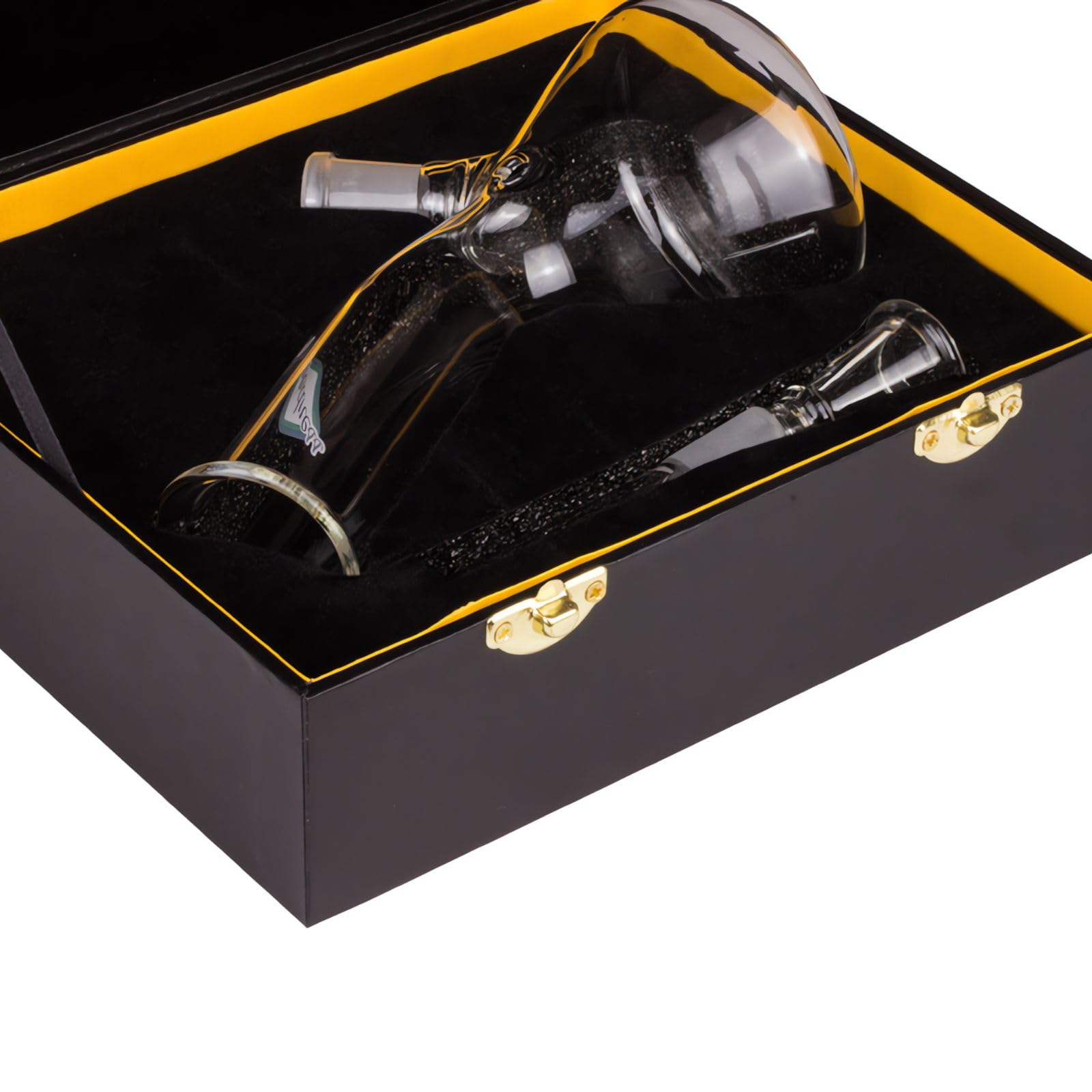 Weedness Bong en Verre avec Mallette 14,5 mm Fente Petit – Ensemble de Bong Complet avec Chillum Petit Mini Accessoires Pipe Coffret Cadeau